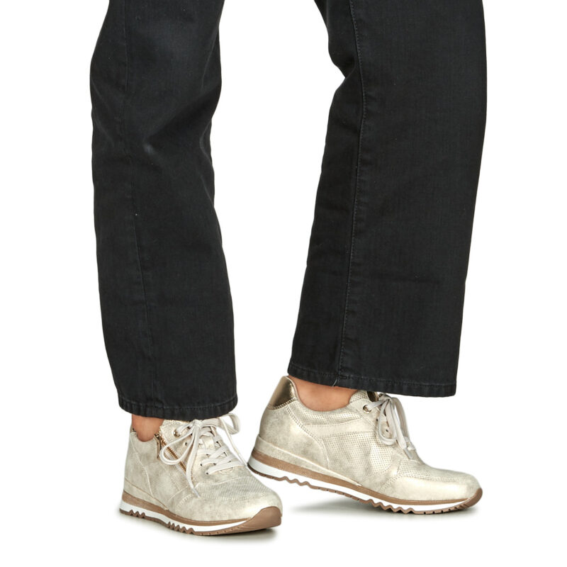 Marco Tozzi 2-23782-41-447 Goldene Damen-Sneaker, niedrig geschnitten - Gr&ouml;&szlig;e 8
