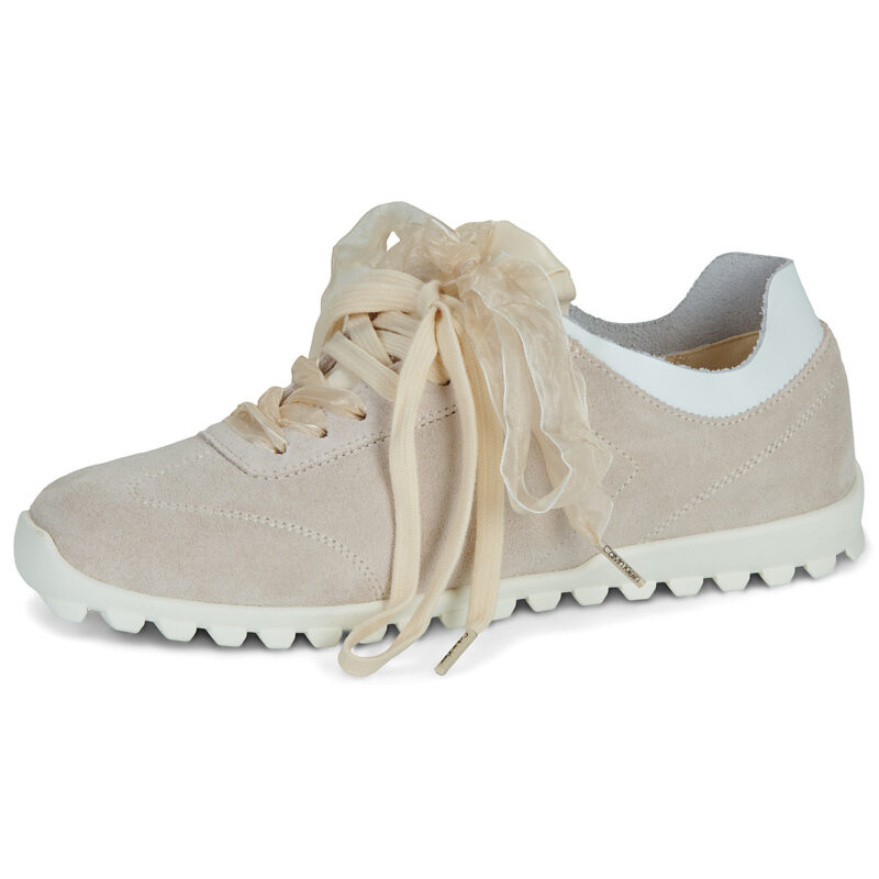 Calvin Klein Jeans LOW PROFILE RUN MG SUE DB LACES Beige Sneakers basse Donna - 4