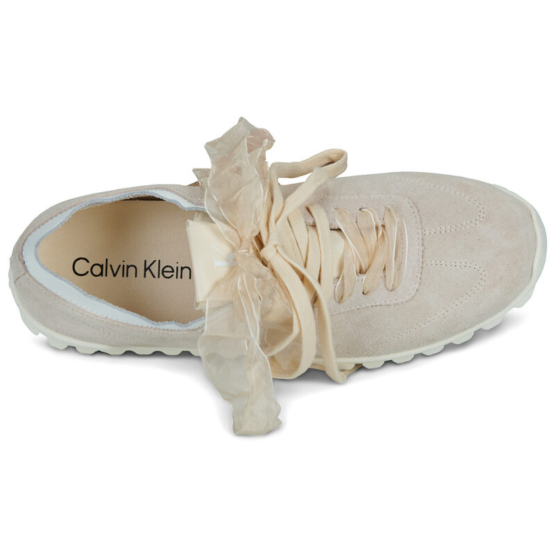 Calvin Klein Jeans LOW PROFILE RUN MG SUE DB LACES Beige Sneakers basse Donna - 6
