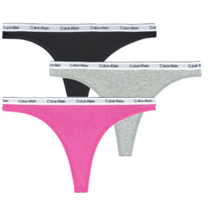 Tanga Calvin Klein Jeans THONG X3 Schwarzer Damen-Tanga