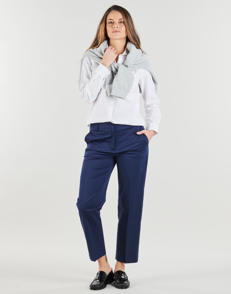Pantalone Chino Tommy Hilfiger CO SLIM STRAIGHT CHINO Marine - Pantaloni Chino Donna - 2
