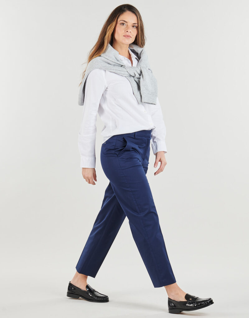 Pantalone Chino Tommy Hilfiger CO SLIM STRAIGHT CHINO Marine - Pantaloni Chino Donna - 3