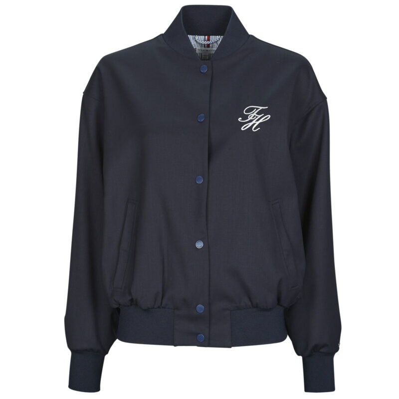 Giubbotto Tommy Hilfiger TIMELESS WOOL TAILORED BOMBER Marine - Giubbotti Donna - 1