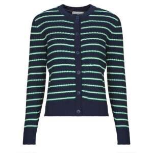 Gilet / Cardigan Tommy Hilfiger CO CABLE FINE GG C-NK LS CARDI Marine Gilet / Cardigan Donna
