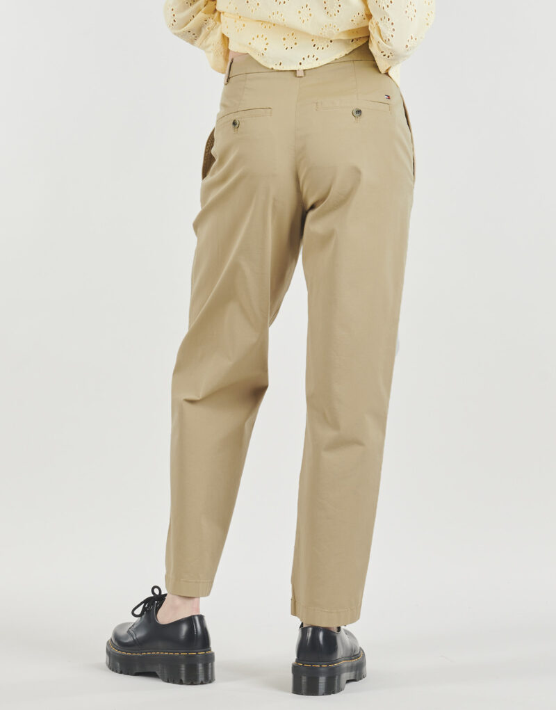 Pantalone Chino Tommy Hilfiger CO GMD SLIM STRAIGHT CHINO Beige Pantaloni Chino Donna - 4