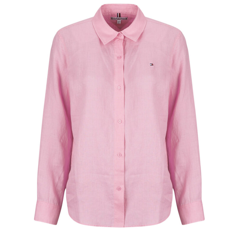 Camicia Tommy Hilfiger ESS LINEN RELAXED LS SHIRT Rosa Camicie Donna - 1