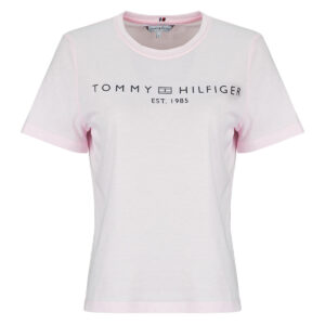 T-shirt  Tommy Hilfiger  REG CORP LOGO C-NK SS  Rosa T-shirt maniche corte Donna
