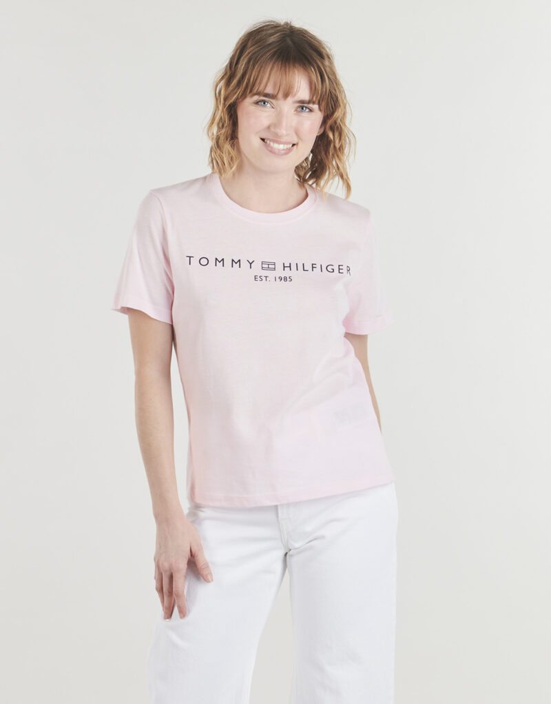 T-shirt Tommy Hilfiger REG CORP LOGO C-NK SS Rosa T-shirt maniche corte Donna - 2