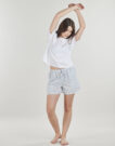 Completi pigiami Tommy Hilfiger JERSEY TEE SEERSUCKER SHORT SET Bianco Completi pigiami Donna - 2