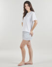 Completi pigiami Tommy Hilfiger JERSEY TEE SEERSUCKER SHORT SET Bianco Completi pigiami Donna - 3