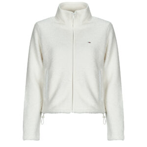 Felpa  Tommy Jeans  TJW REG SH S-FLAG TEDDY ZIP THRU  Bianco Felpe Donna