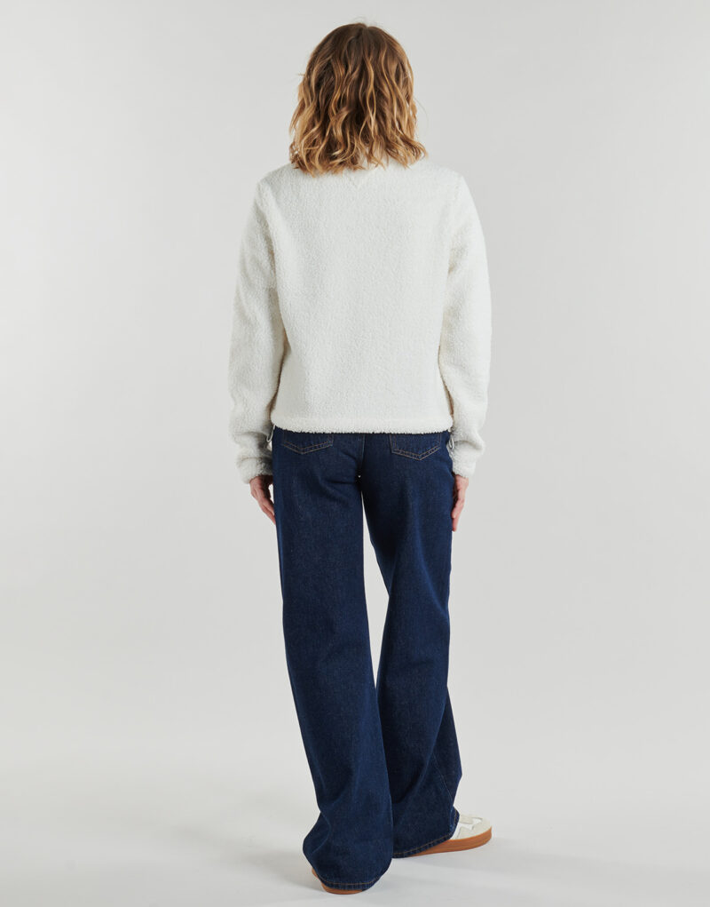 Tommy Jeans TJW REG SH S-FLAG TEDDY ZIP THRU White Sweatshirt Women's Sweatshirts - 4