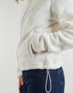 Tommy Jeans TJW REG SH S-FLAG TEDDY ZIP THRU White Sweatshirt Women's Sweatshirts - 5