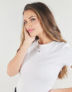 T-shirt Tommy Jeans TJW SLIM ESSENTIAL RIB SS Bianco T-shirt maniche corte Donna - 5