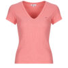 T-shirt Tommy Jeans TJW SLIM ESSENTIAL RIB V SS Rosa T-shirt maniche corte Donna