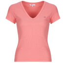 T-shirt Tommy Jeans TJW SLIM ESSENTIAL RIB V SS Rosa T-shirt maniche corte Donna - 1