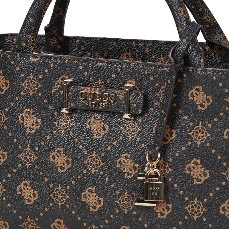Donna Guess CARRIE LOGO GRLFRND SATCHEL Marrone Borsetta Donna - 4