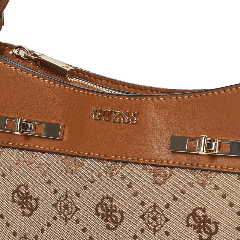 Guess MELINDA LOGO SHOULDER BAG Marrone Borse a spalla Donna - 4