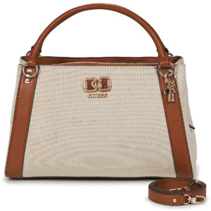 Donna Guess KARNILLA GIRLFRIEND SATCHEL Beige Borsetta Donna