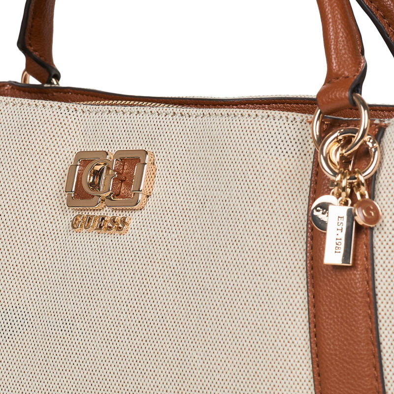 Donna Guess KARNILLA GIRLFRIEND SATCHEL Beige Borsetta Donna - 4