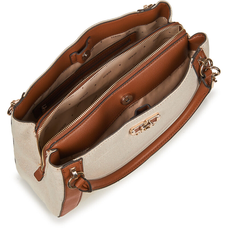 Donna Guess KARNILLA GIRLFRIEND SATCHEL Beige Borsetta Donna - 5