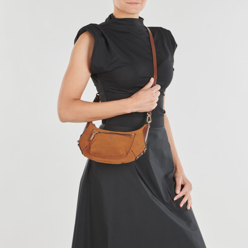 Guess MARSHA MINI CROSSBODY LEATHER Marrone Borse a spalla Donna - 6