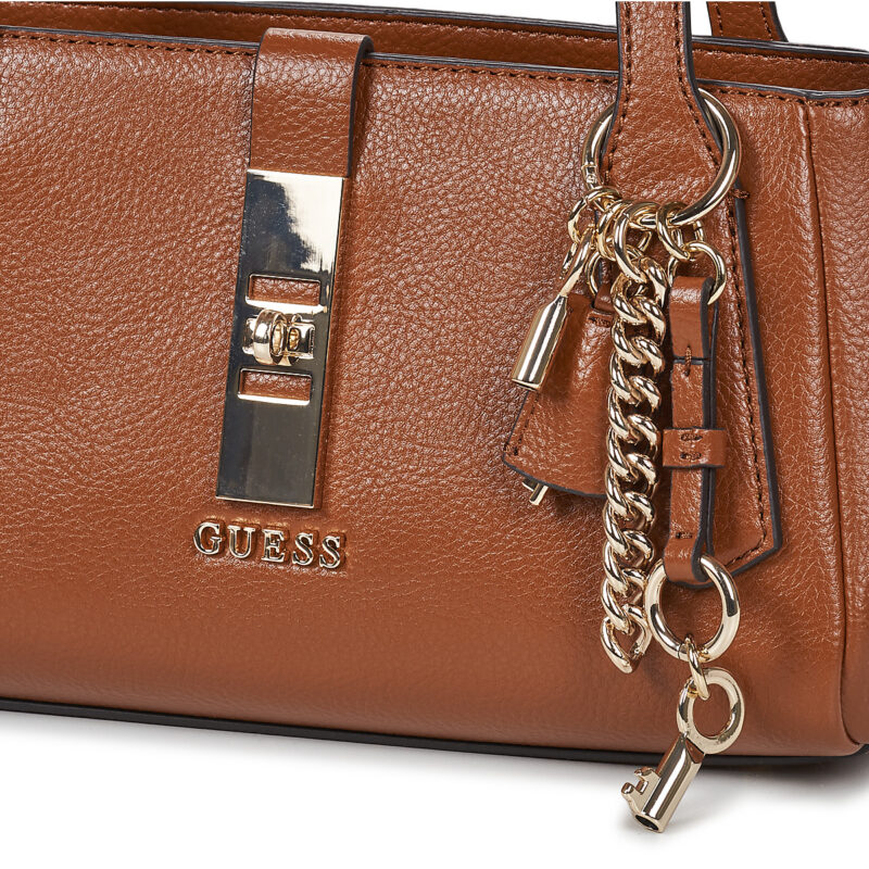 Guess BROOKE SHOULDER SATCHEL Marrone Borse a spalla Donna - 4
