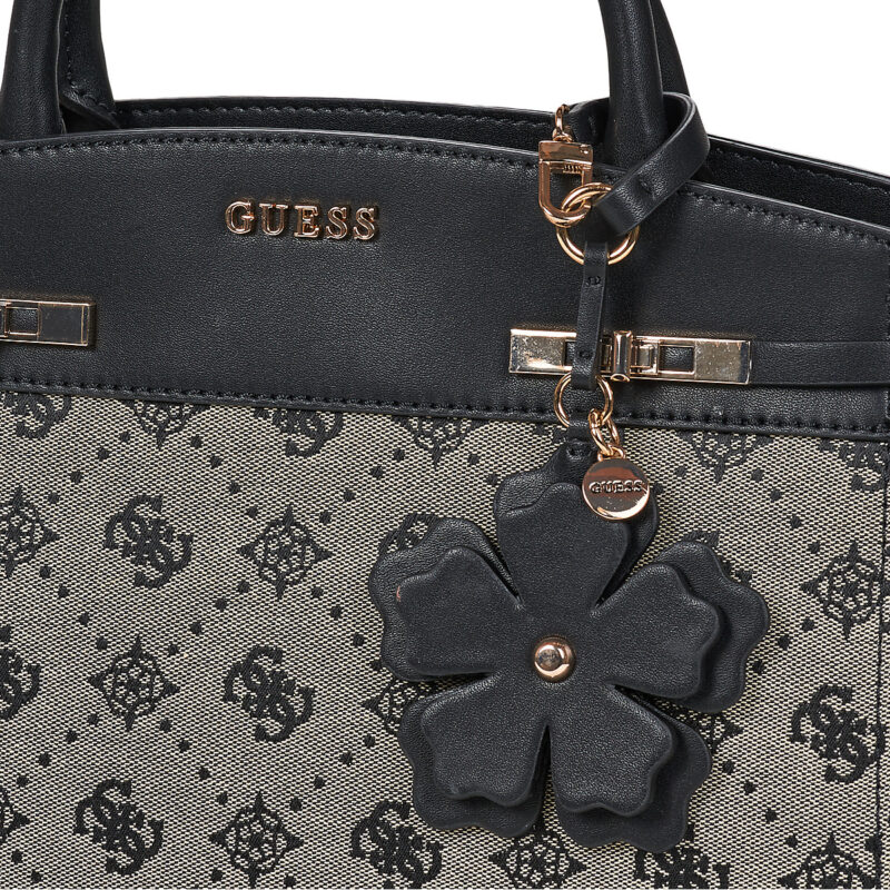 Donna Guess MELINDA LOGO TRI COMP SATCHEL Nero Borsetta Donna - 4