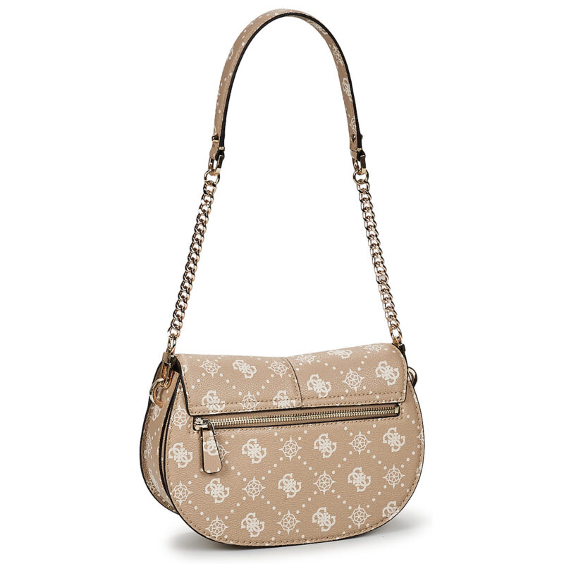 Guess CARRIE LOGO FLAP SHOULDER BAG Beige Borsa a tracolla Donna - 2