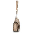 Guess CARRIE LOGO FLAP SHOULDER BAG Beige Borsa a tracolla Donna - 3