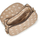 Guess CARRIE LOGO FLAP SHOULDER BAG Beige Borsa a tracolla Donna - 5