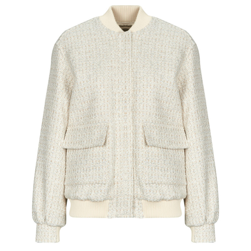 Giubbotto Guess PERINNE TWEED Beige - Giubbotti Donna - 1