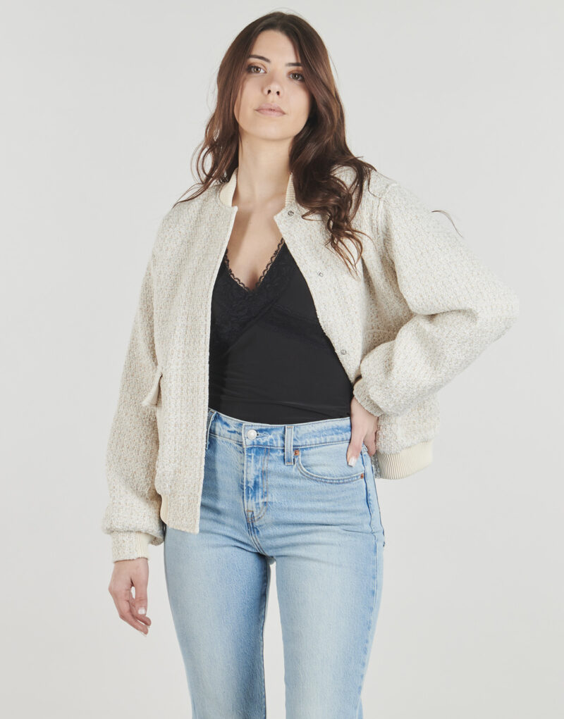 Giubbotto Guess PERINNE TWEED Beige - Giubbotti Donna - 2