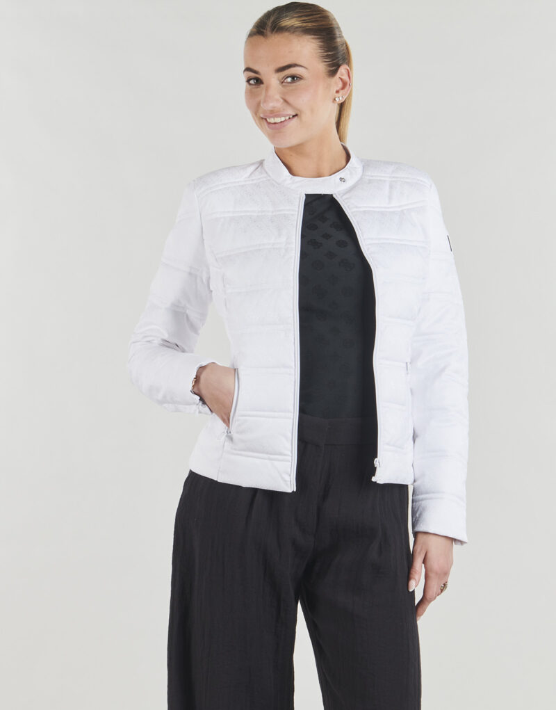 Daunenjacke Guess NEW VONA LOGO Wei&szlig; Daunenjacken Frau - 2