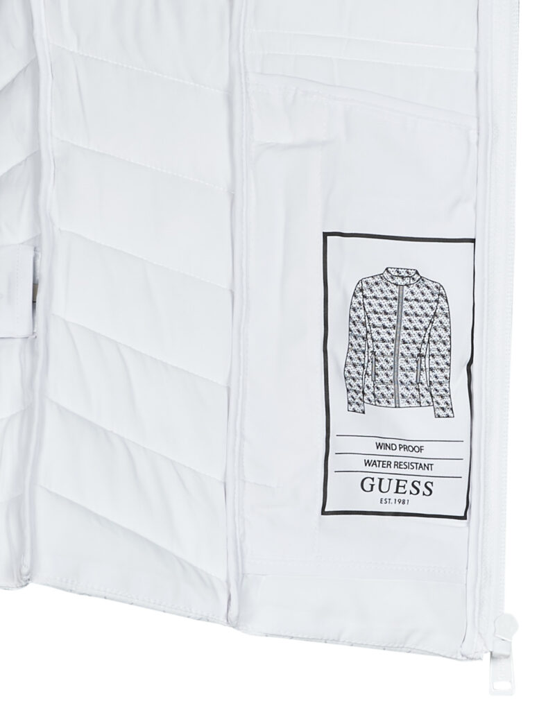 Daunenjacke Guess NEW VONA LOGO Wei&szlig; Daunenjacken Frau - 6