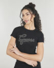 T-shirt Guess SS CN GUESS STUDS Nero - T-shirt maniche corte Donna - 5