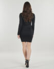 Abito corto Guess LS LUCY RHINESTONES SWTR Nero Abiti corti Donna - 4