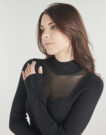 Abito corto Guess LS LUCY RHINESTONES SWTR Nero Abiti corti Donna - 5