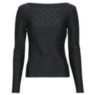 T-shirts a maniche lunghe Guess LS SCOOP BACK NADENE Nero T-shirts a maniche lunghe Donna - 1