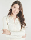 Hemd Guess LS SHIRRING NYNA Beige Damenhemden - 5