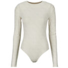 Bodysuit Guess LS TEODORA LOGO Beige Body Donna - 1
