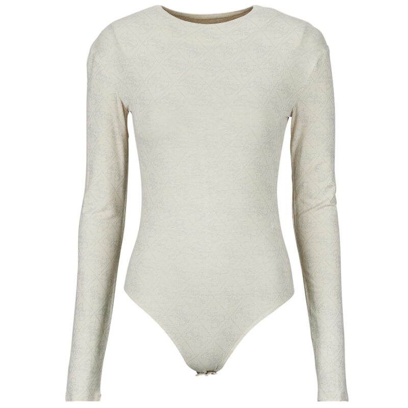 Bodysuit Guess LS TEODORA LOGO Beige Body Donna - 1