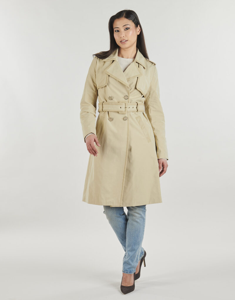 Trench Guess JENNY PU DETAILS TRENCH Beige Trench Femme - 2