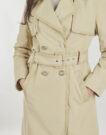 Trench Guess JENNY PU DETAILS TRENCH Beige Trench Femme - 5