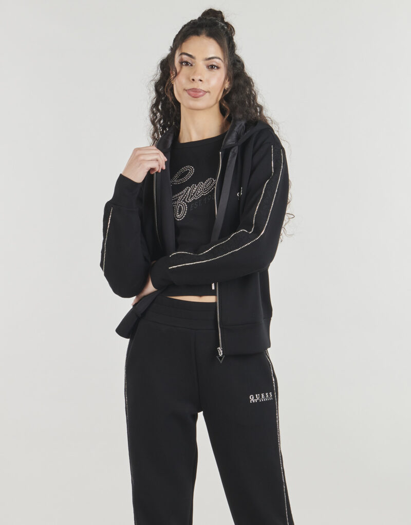 Felpe au cappuccio Guess NEW HOODED SCUBA SWEATSHIRT Nero Felpe con cappuccio Donna - 2