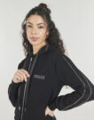 Felpe au cappuccio Guess NEW HOODED SCUBA SWEATSHIRT Nero Felpe con cappuccio Donna - 5