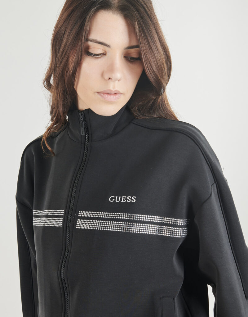 Giacca Sportiva Guess BERTHE HIGH NECK FULL-ZIP Nero Giacche Sportive Donna - 5
