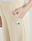 Pantalon de sport Guess OLYMPE WIDE LEG Beige Pantaloni Sportivi Donna - 5