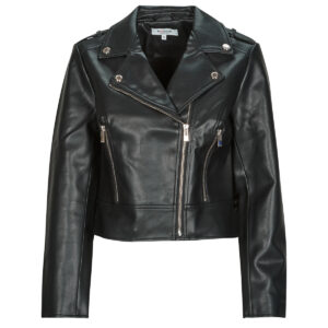 Giacca in pelle  Morgan  GZOOM  Nero -   Giacche in pelle Donna