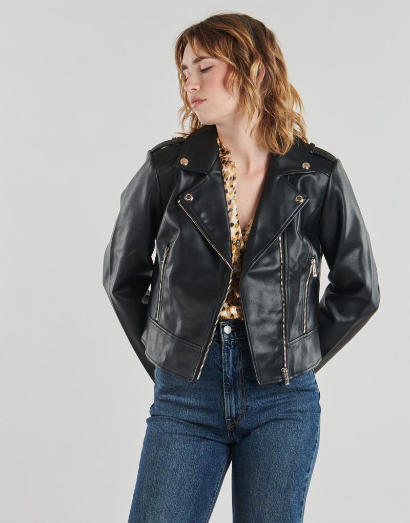 Leather jacketelle Morgan GZOOM Black Jackets in pelle Donna - 2